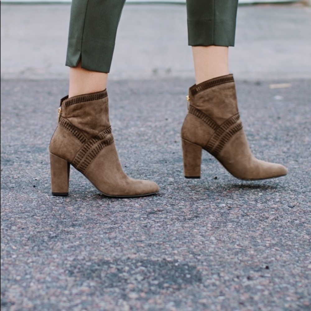 ISOLA CALI Laser Cut Fabric Ankle Boots